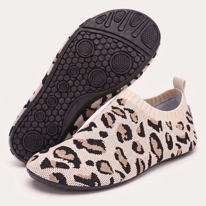 Cloud Sock Shoes in Leopard Beige